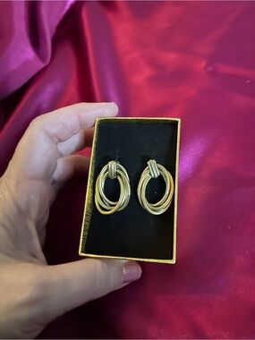 925 Silver Earrings. Multi-Hooped
